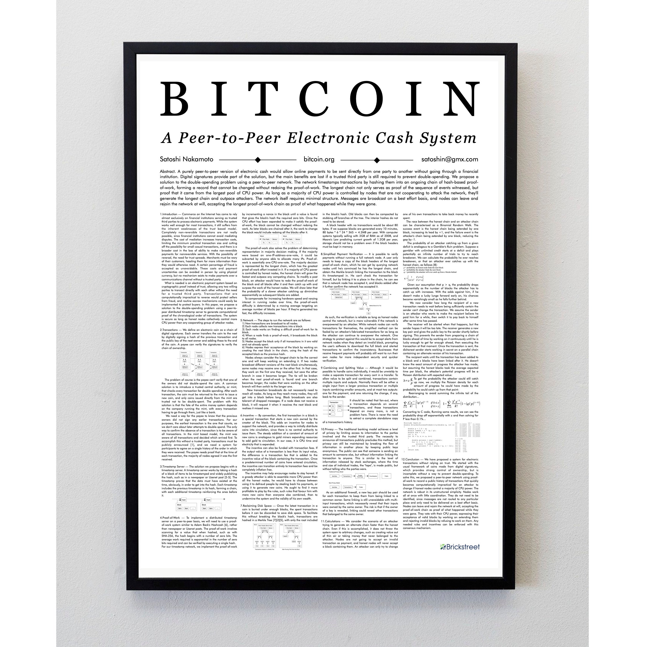 Bitcoin Whitepaper Frame